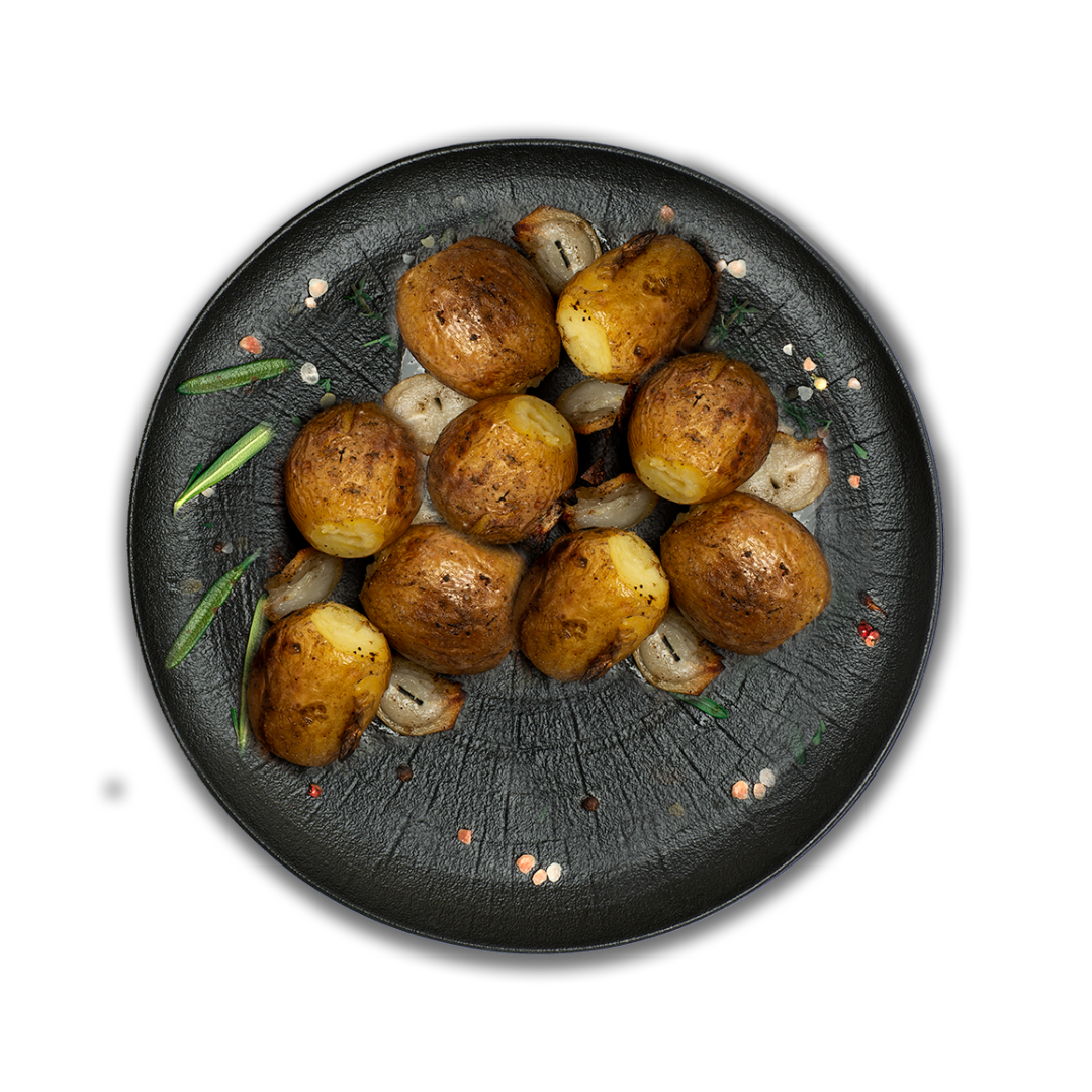 Картофель с салом/курдюком ( мангал )